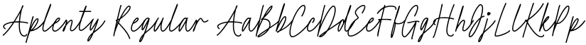 Aplenty Regular font