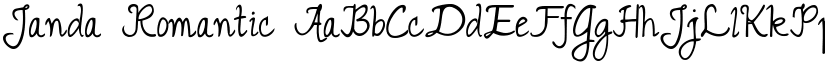 Janda Romantic font