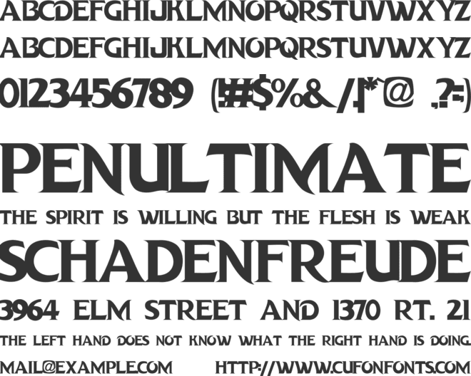 DRAGON HUNTER font preview