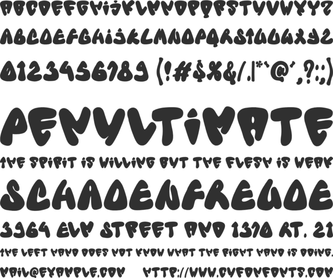 Sidethree font preview