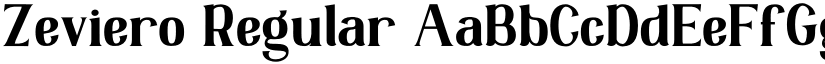 Zeviero Regular font