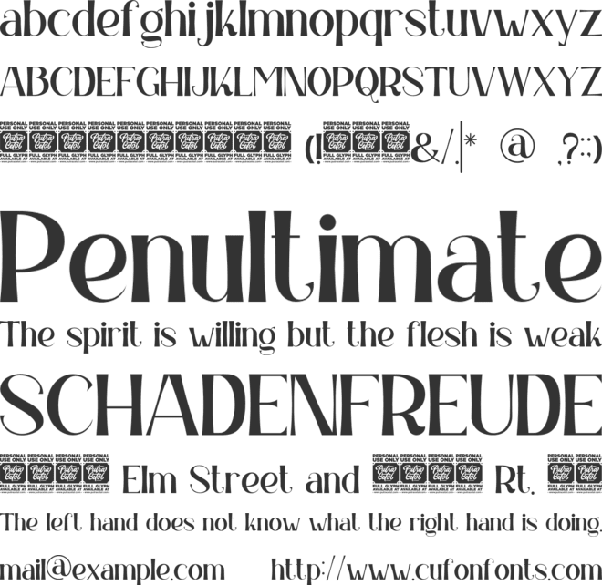 Zambeza font preview