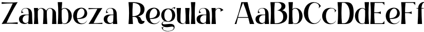 Zambeza Regular font