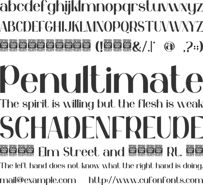 Yenisei font preview