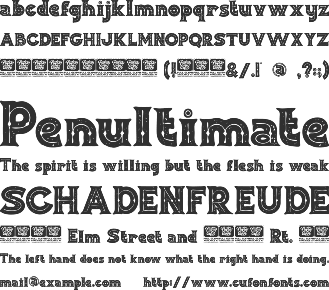 WOODSHED font preview