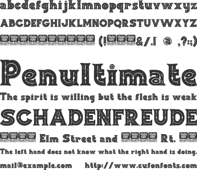 WOODSHED font preview