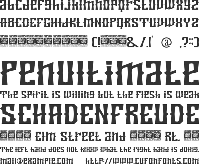 Wooden Bridge font preview