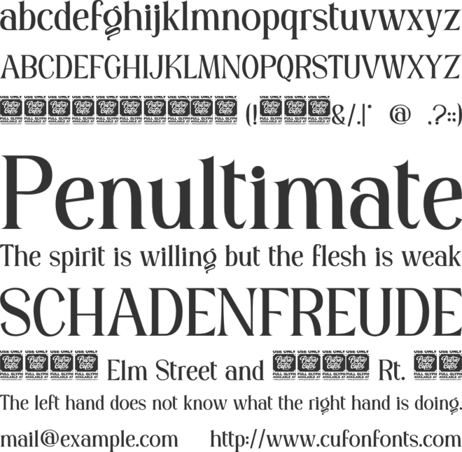 Violense font preview