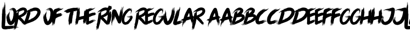 LORD OF THE RING Regular font