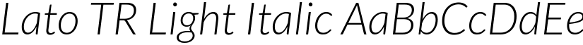 Lato TR Light Italic font