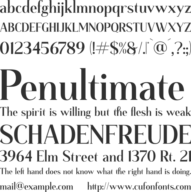 Bethland font preview