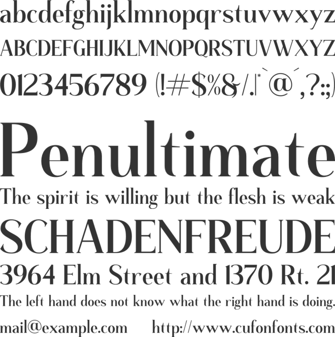 Bethland font preview