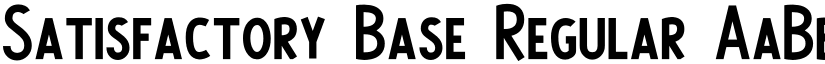 Satisfactory Base Regular font