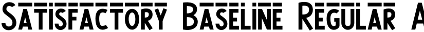 Satisfactory Baseline Regular font