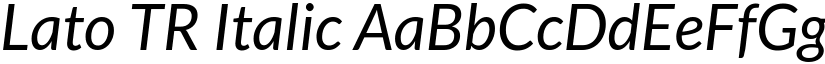 Lato TR Italic font