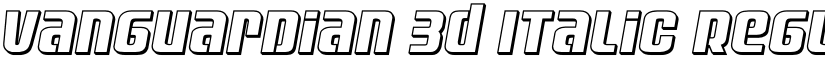 Vanguardian 3D Italic Regular font