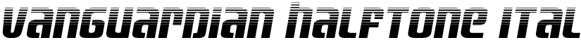 Vanguardian Halftone Italic Regular font