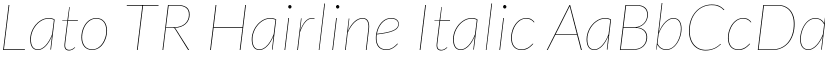 Lato TR Hairline Italic font