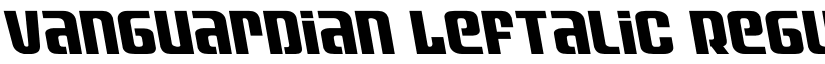 Vanguardian Leftalic Regular font