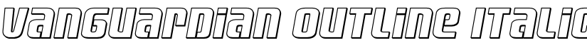 Vanguardian Outline Italic Regular font