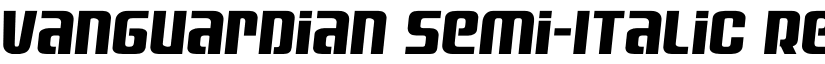 Vanguardian Semi-Italic Regular font