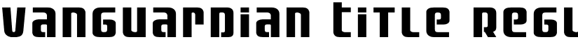 Vanguardian Title Regular font