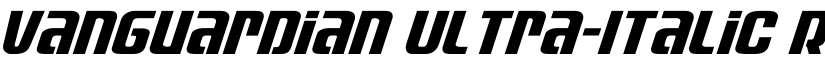 Vanguardian Ultra-Italic Regular font