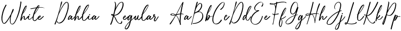 White Dahlia Regular font