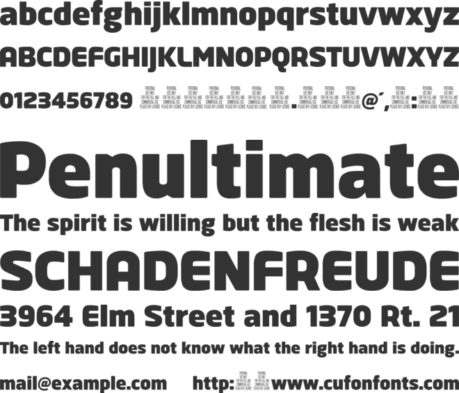 Brandan Personal Use font preview