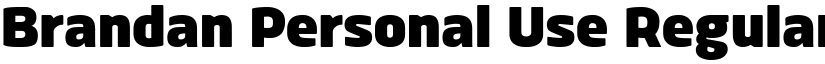 Brandan Personal Use Regular font