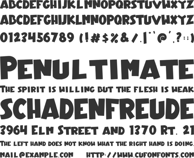 Gifty Glory font preview