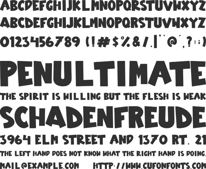Hide And Seek font preview