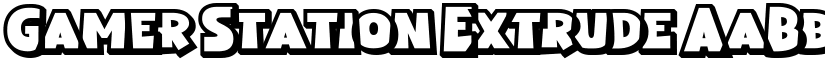 Gamer Station Extrude font