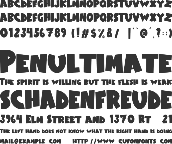 Night Action font preview