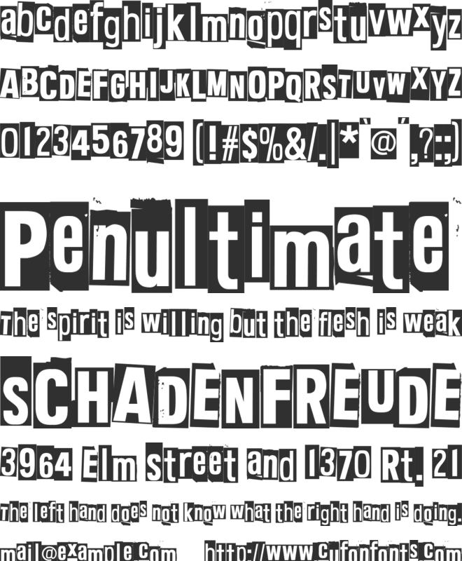 23 seconds to midnight font preview