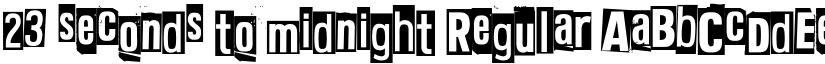 23 seconds to midnight font download