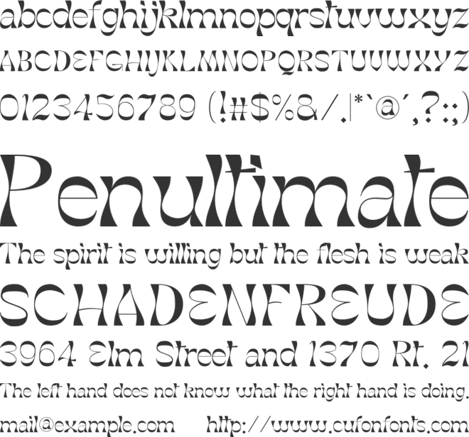 Molex Shoora font preview