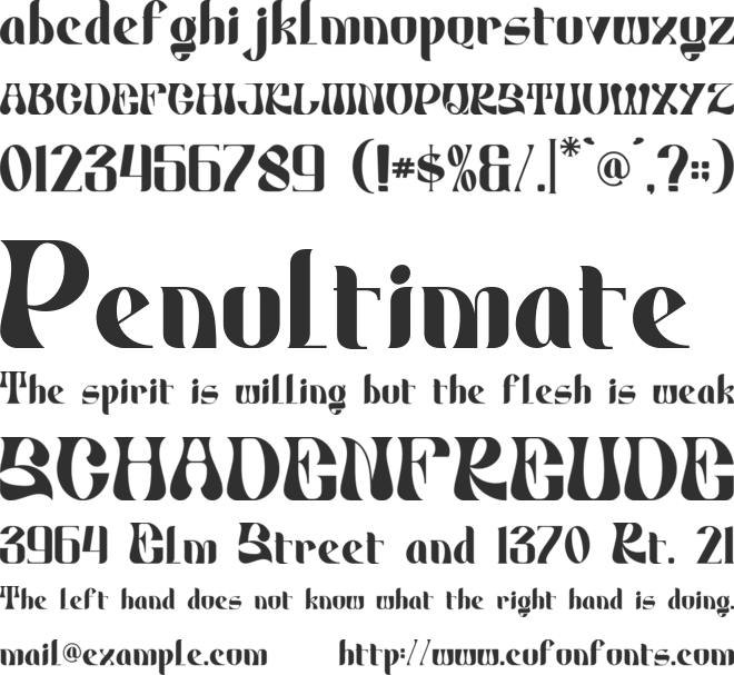 Rutch Free Personal Use font preview