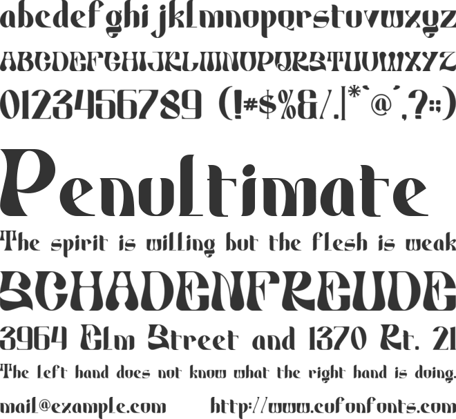 Rutch Free Personal Use font preview