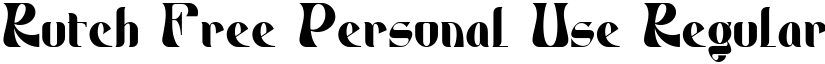 Rutch Free Personal Use Regular font