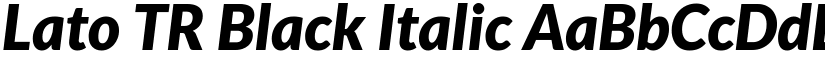 Lato TR Black Italic font
