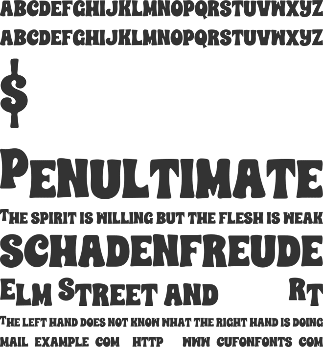 CHUNKY HEART BOUNCE font preview