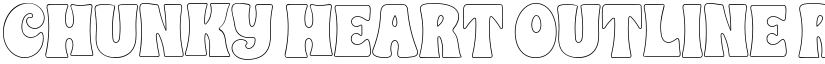 CHUNKY HEART OUTLINE Regular font