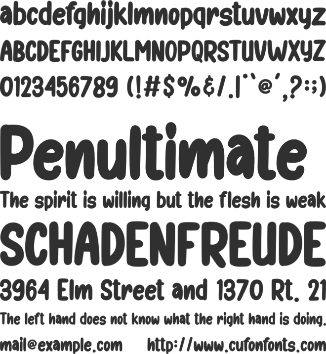 Donitha font preview