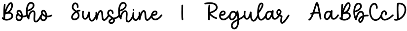 Boho Sunshine 1 Regular font