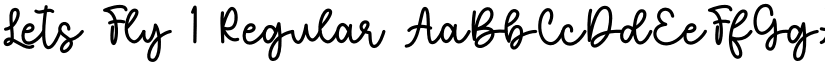 Lets Fly 1 Regular font