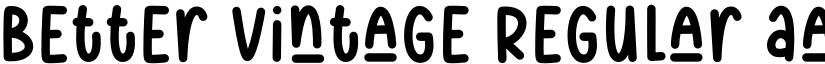Better Vintage Regular font