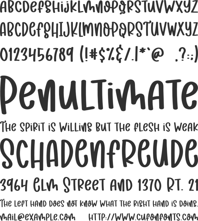 Morning Patric font preview