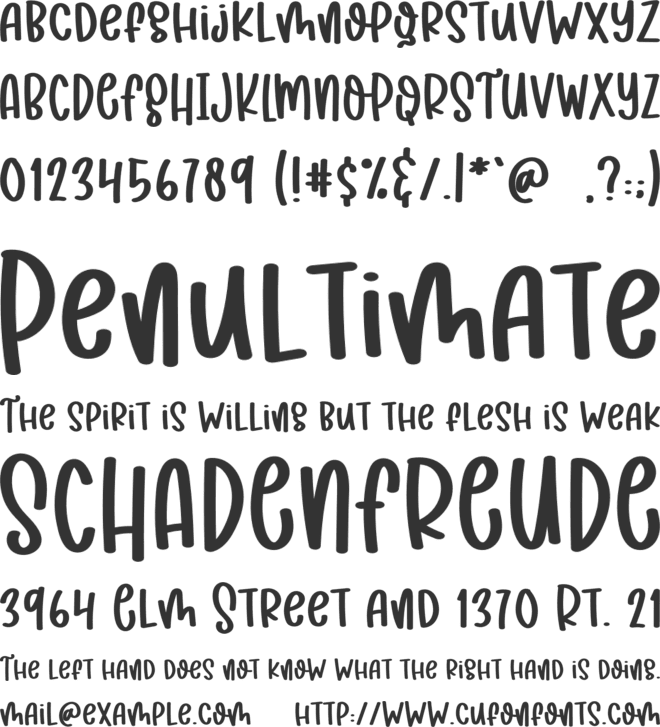 Morning Patric font preview