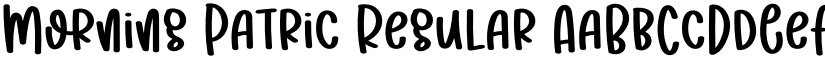 Morning Patric Regular font